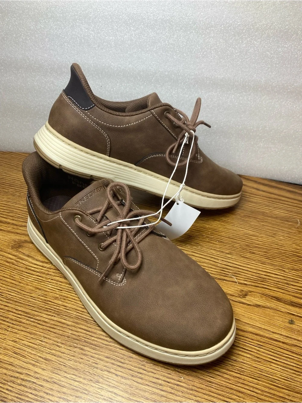 Skechers Men's Hands Free Swift Fit Memory Foam Casual Brown Shoes Size 12